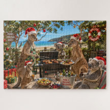 Grappige Australische Kerst Kangoeroes BBQ 1000 st