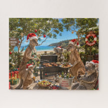 Grappige Australische Kerst Kangoeroes BBQ 520 stu
