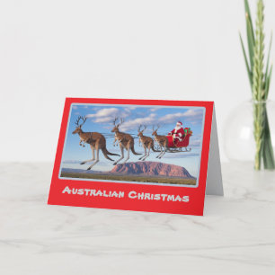 Grappige Australische kerstvakantie Kaart