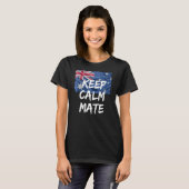 Grappige Australische Slang Keep Calm Mate Aussie T-shirt (Voorkant volledig)