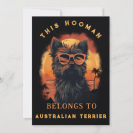 Grappige Australische Terriër Hond Ouder Gepersona Aankondiging