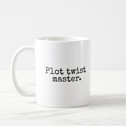 Grappige Auteur Romanschrijver Plot Twist Koffiemok (Links)