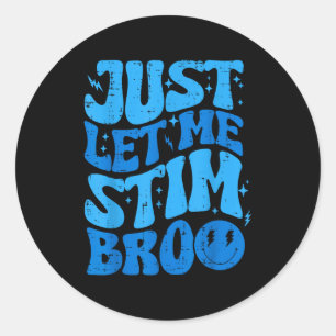 Grappige autism awareness kinderen jongens jeugd ronde sticker