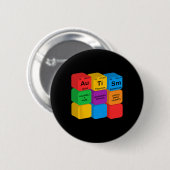 Grappige Autisme Awareness Elementen Periodieke Ta Ronde Button 5,7 Cm (Voorkant /achterkant)