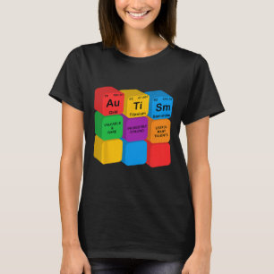 Grappige Autisme Awareness Elementen Periodieke Ta T-shirt