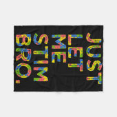 Grappige Autisme Bewustzijn Maand Laat me gewoon s Fleece Deken (Voorkant (Horizontaal))