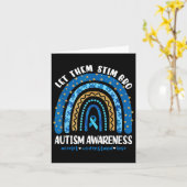 Grappige Autisme Bewustzijn Maand Laat Ze Stim BR Kaart (Gele Bloem)