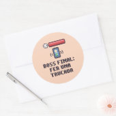 Grappige Autisme Catalaanse Eindbaas Sticker (Envelop)