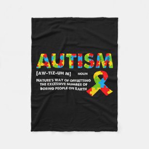Grappige Autisme Definitie - Autisme Bewustzijn Ma Fleece Deken