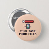 Grappige Autisme Eindbaas Telefoon Knop Ronde Button 5,7 Cm (Voorkant /achterkant)