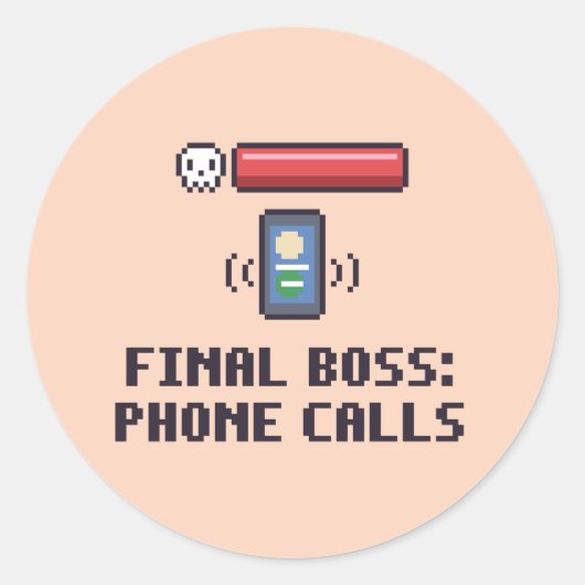 Grappige Autisme Eindbaas Telefoon Sticker (Voorkant)
