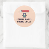Grappige Autisme Eindbaas Telefoon Sticker (Tas)