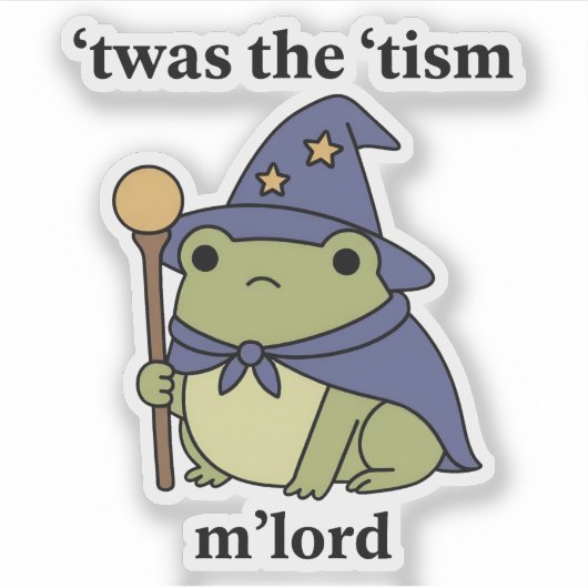 Grappige Autisme Kindle Sticker – Twas The Tism | (Voorkant)