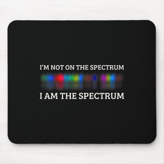 Grappige autisme meme Ik sta niet op het spectrum, Muismat (Voorkant)