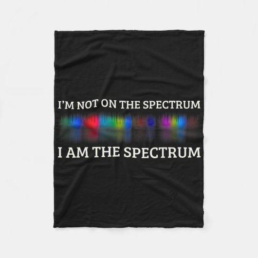Grappige autisme meme Ik zit niet in het spectrum Fleece Deken (Voorkant)