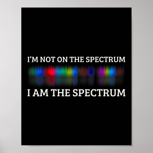 Grappige autisme meme Ik zit niet in het spectrum  Poster (Voorkant)