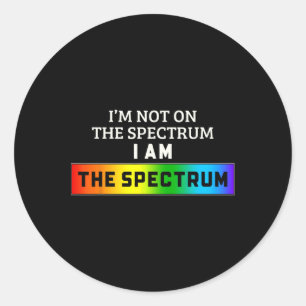 Grappige autisme meme Ik zit niet in het spectrum  Ronde Sticker