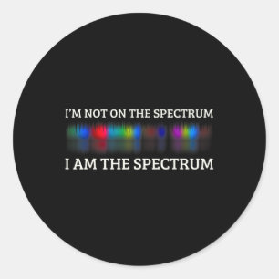 Grappige autisme meme Ik zit niet in het spectrum  Ronde Sticker
