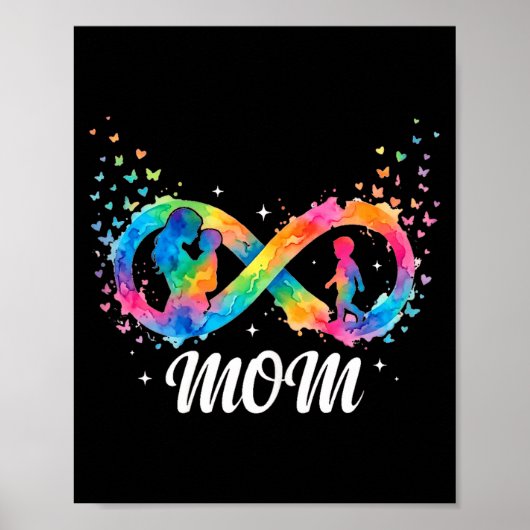 Grappige autisme moeder citaat neurodiversiteit be poster (Voorkant)