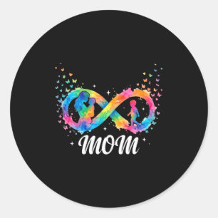 Grappige autisme moeder citaat neurodiversiteit be ronde sticker
