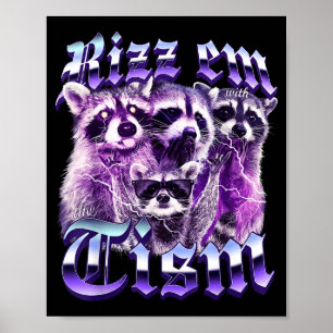 Grappige autisme rizz ze met de tism autistische w poster