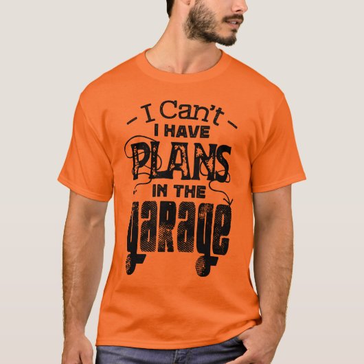 Grappige Auto Bike Mechanic Garage Plan Custom T-shirt (Voorkant)