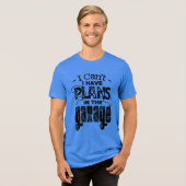 Grappige Auto Bike Mechanic Garage Plan  Custom Tri-Blend Shirt (Voorkant volledig)