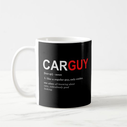 Grappige Auto Guy Gift Car Guy Definition T Shirt Koffiemok (Links)