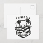 Grappige auto Ik ben niet oud ik ben klassiek verj Briefkaart (Voorkant / Achterkant)
