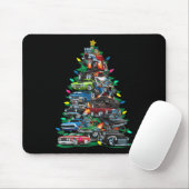 Grappige auto Kerstboom Klik Spier Auto's Boom Lig Muismat (Met muis)