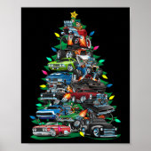 Grappige auto Kerstboom Klik Spier Auto's Boom Lig Poster (Voorkant)