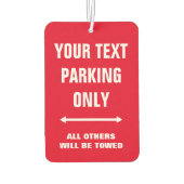 Grappige auto luchtverfrisser met parkeerplaats al (Achterkant)