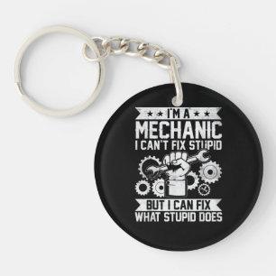 Grappige Auto Monteur Ingenieur Mannen Vrouwen Kin Sleutelhanger