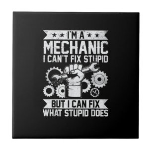 Grappige Auto Monteur Ingenieur Mannen Vrouwen Kin Tegeltje