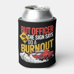 Grappige Auto Racing Burn-out Drag Racing Spieraut Blikjeskoeler