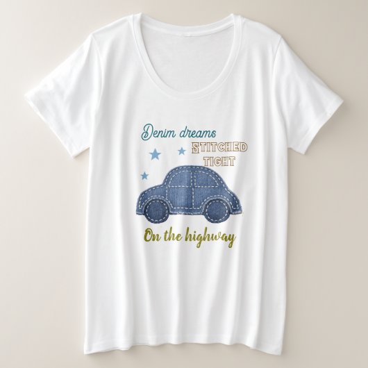 grappige auto slogan grote maat t-shirt (Design voorkant)
