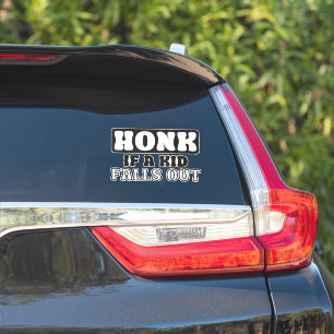 Grappige auto Sticker - 'Honk als een Kind Herfste