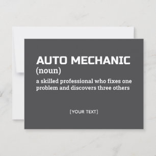 Grappige automatische mechanische definitie briefkaart