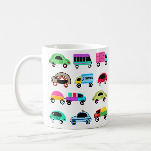Grappige auto's koffiemok (Links)