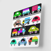 Grappige auto's vierkante klok (Hoek)