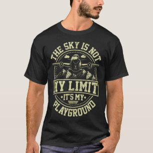 Grappige Aviator Pilot Vliegtuig Luchtvaart Gesche T-shirt