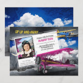 Grappige Aviator Vliegtuig Verjaardag Kaart (Voorkant / Achterkant)