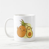 Grappige Avocado Ananas Beste Vrienden BFF Kawaii Koffiemok (Links)