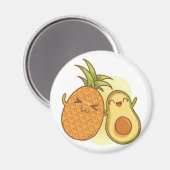 Grappige Avocado Ananas Beste Vrienden BFF Kawaii Magneet (Voorkant / Achterkant)