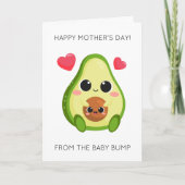Grappige Avocado Baby Bump Moederdag Kaart (Voorkant)