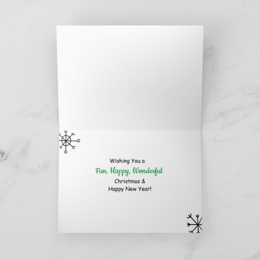 Grappige Avocado Christmas Humor Kaart (Binnen)