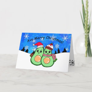 Grappige Avocado Christmas Humor Kaart