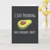 Grappige Avocado Kaarten Fruit Trendy Gelukkig Veg (Gele Bloem)