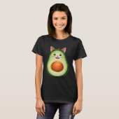 Grappige Avocado Kat T-shirt (Voorkant volledig)