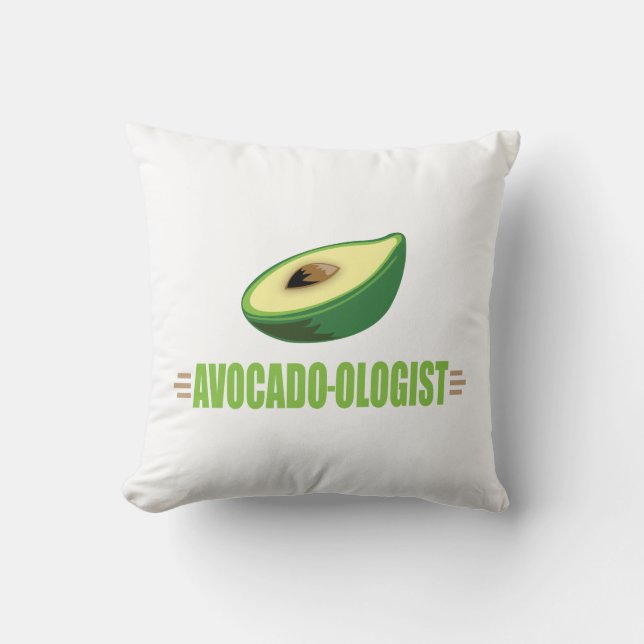 Grappige Avocado Kussen (Voorkant)